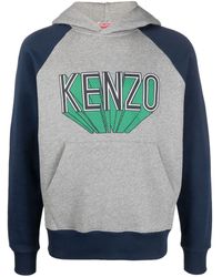KENZO - Logo-print Cotton Jersey Hoodie - Lyst