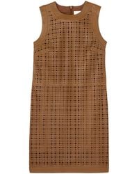 St. John - Cut-out Detailing Leather Dress - Lyst