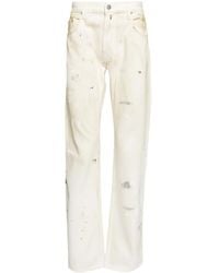 Helmut Lang - Katoenen Jeans Met Geverfd Effect - Lyst