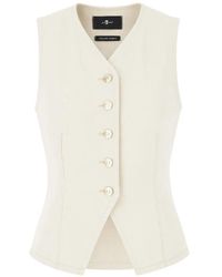 7 For All Mankind - Button-Up Waistcoat - Lyst