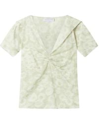 Stella McCartney - Daisy Floral-Print Ruched-Detail Top - Lyst