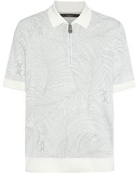 Billionaire - Leaf-print Polo Shirt - Lyst