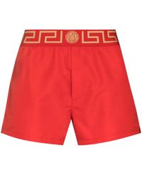 Versace - Greca Border Swim Shorts - Lyst
