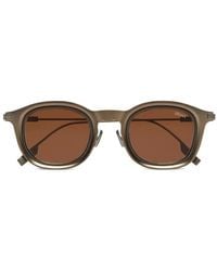 ZEGNA - Round-Frame Sunglasses - Lyst