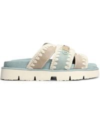 Mou - Bio Suede Sandals - Lyst