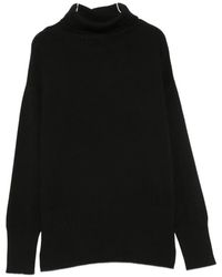 Alpha Studio - Roll-Neck Ribbed-Trim Sweater - Lyst
