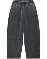 Alexander Wang - Mid-Rise Oversized Sweatpants W/ All-Over Hotfix - Lyst