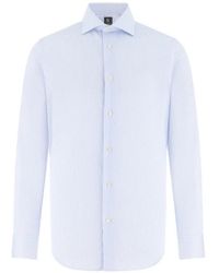 BOGGI - Striped Windsor-Collar Shirt - Lyst