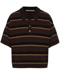 Gestuz - Striped Short-Sleeve Polo Shirt - Lyst