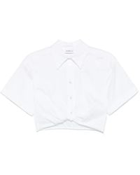Marella - Gathered Cropped Shirt - Lyst