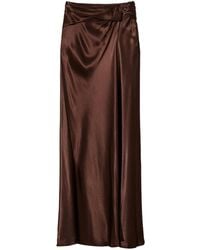 Twinset - Draped Satin Skirt - Lyst