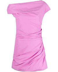 Paris Georgia Basics - Remmy One-Shoulder Draped Dress - Lyst