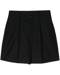 Noir Kei Ninomiya - Pleated Wool Shorts - Lyst