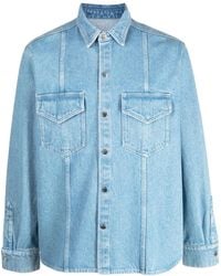 Nanushka - Button-Up Denim Shirt - Lyst