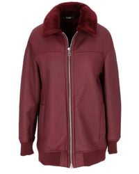 LA ROSE - Shearling-Collar Bomber Jacket - Lyst