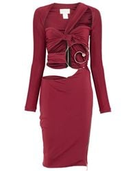 MITILIANE COUTURE - Vestido midi con aberturas - Lyst
