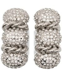 Alessandra Rich - Twisted Embellished Bijoux Earrings - Lyst