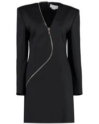 Genny - Mini-Jurk Met V-Hals En Rits - Lyst