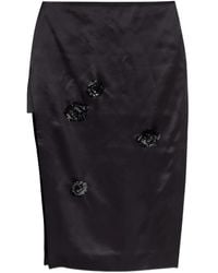 CASABLANCA - Floral-Detail Midi Skirt - Lyst