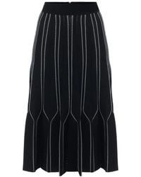 Elisabetta Franchi - Origami Knit Skirt - Lyst