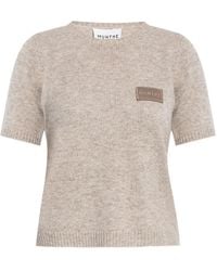 Munthe - Wool-Cashmere Blend Knitted Top - Lyst