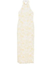 ROTATE BIRGER CHRISTENSEN - Vestido largo con cuentas florales - Lyst