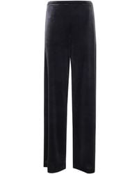 Emporio Armani - Wide Chenille Trousers - Lyst