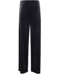 Emporio Armani - Wide Chenille Trousers - Lyst