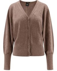 BOSS - Button V-Neck Cardigan - Lyst
