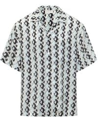 Lanvin - Cuban-Collar Patterned Shirt - Lyst