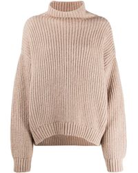 Anine Bing - Light Brown Oversized 'sydney' Turtleneck Sweater - Lyst
