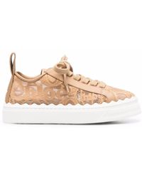 Chloé Lace Lauren Slip-On Sneakers | Harrods US