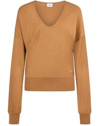 Tod's - V-Neck Wool-Silk Blend Sweater - Lyst