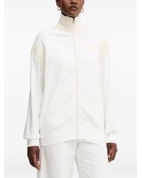 Ermanno Scervino - Lace-Detail Zip-Up Sweatshirt - Lyst