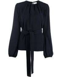 P.A.R.O.S.H. - Gathered Tie-Waist Blouse - Lyst