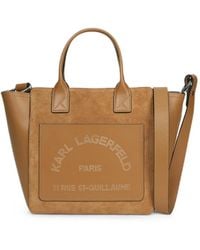 KARL LAGERFELD - Petit Cabas K/Daily En Daim - Lyst