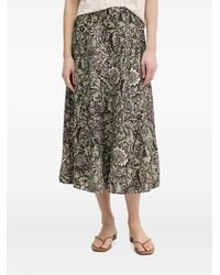 Marc O' Polo - Floral-Print-Flared Midi Skirt - Lyst