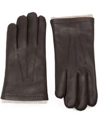 Orciani - Leren Handschoenen Met Stiksels - Lyst