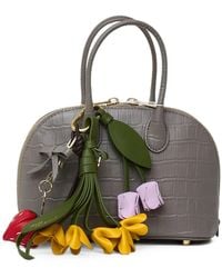 Self-Portrait - Toast Croc-Effect Leather Clutch Bag - Lyst