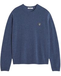 Maison Kitsuné - Fox Head Wool Sweater - Lyst