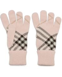 Burberry - Check Cashmere-Blend Gloves - Lyst