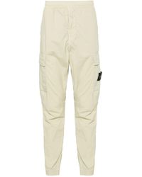 Stone Island - Compass-badge Mid-rise Tapered Cargo Trousers - Lyst