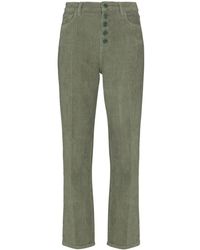 Reformation Pantalones rectos de pana - Verde