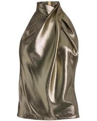 Balmain - Backless Lurex Jersey Top - Lyst