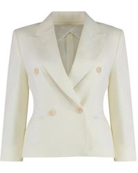 Max Mara - Peaked-lapel double-breasted blazer - Lyst