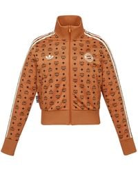 MCM - Adidas X Fc Bayern Monogram-Print Logo-Patch Track Jacket - Lyst