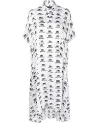 Balenciaga - Bb Icon Logo-jacquard Midi Dress - Lyst