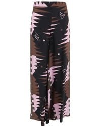 PUCCI - Valdimontone-Print Silk Trousers - Lyst
