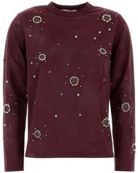 Des Phemmes - Crystal-Embellished Long-Sleeve Top - Lyst