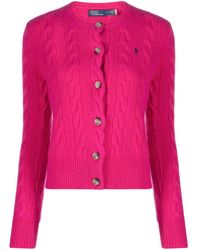 Polo Ralph Lauren - Polo-pony Cable-knit Cardigan - Lyst